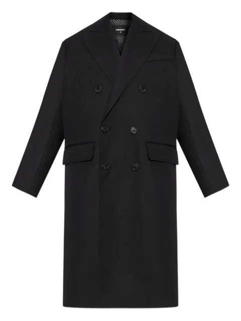 DSQUARED2 virgin wool double-breasted coat Black S74AA0320D35313
