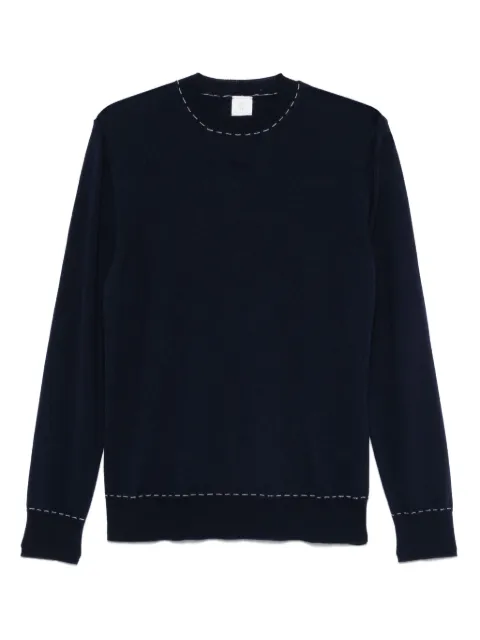Eleventy decorative-stitching sweater Blue L76MAGL77MAG0L030
