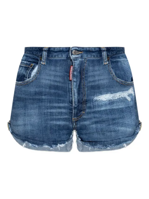 DSQUARED2 medium wash high waist Hot Pant shorts Blue S75MU0508S30872