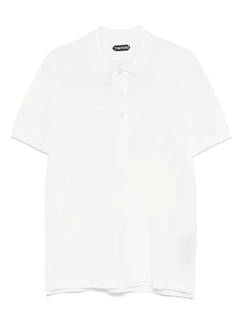 TOM FORD piqué-weave polo shirt White JPS011JMT013