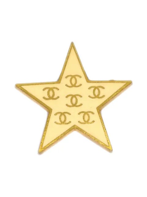 CHANEL Pre-Owned 2001 star-motif brooch Gold B194129