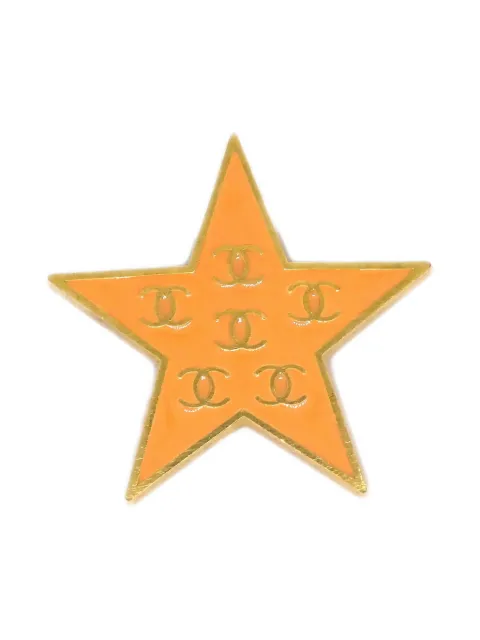 CHANEL Pre-Owned 2001 star-motif brooch Gold B194128