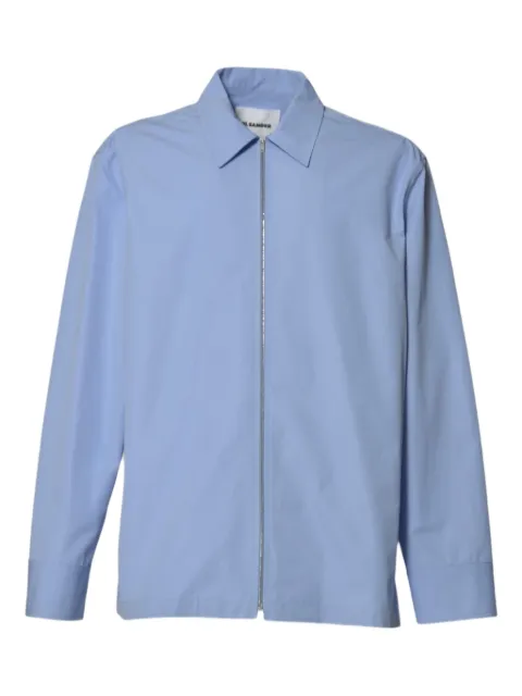 Jil Sander zip-up shirt Blue J61DL0014J45002523