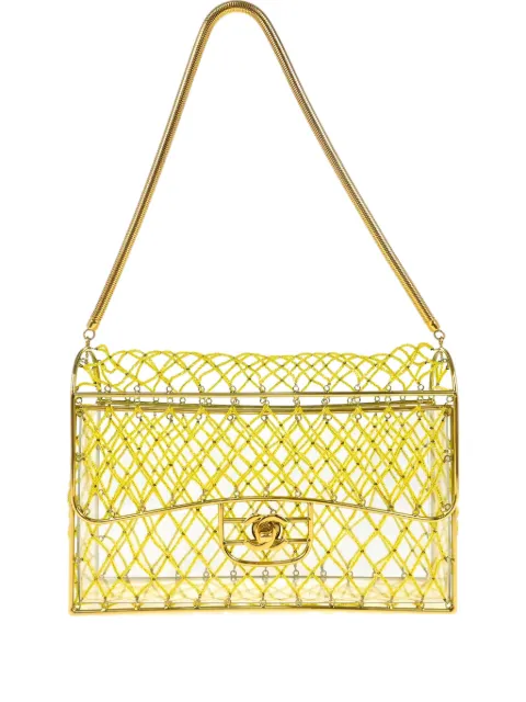 CHANEL Pre-Owned 1990-2000s beaded basket shoulder bag Yellow 194565