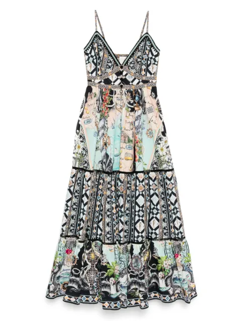 Camilla Folk Afloat maxi dress Black 00034778