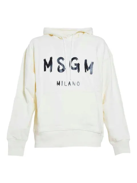 MSGM logo-print hoodie White 2000MM515200000