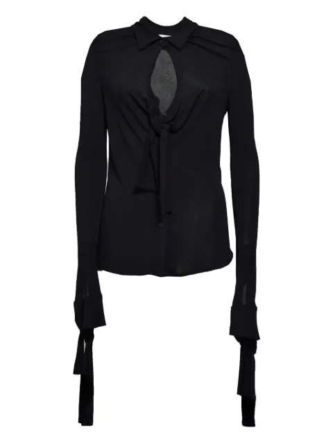 MSGM tied shirt Black 3542MDE0223781299