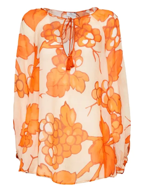 ETRO floral-print blouse Orange 196334498750