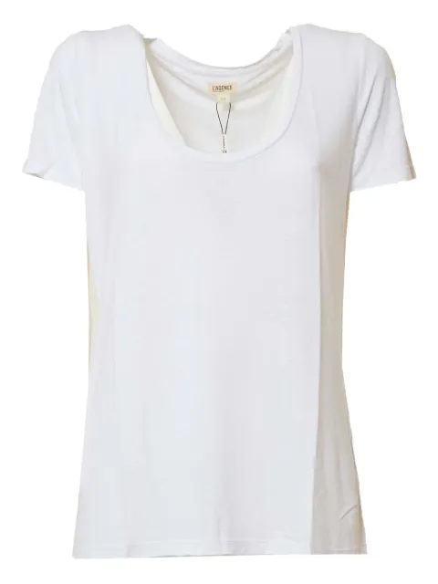 L'Agence scoop-neck t-shirt White 5734GNTWHIT