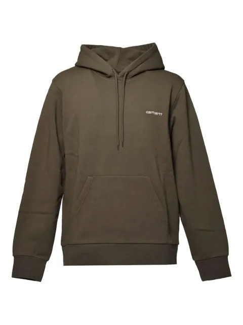 Carhartt WIP logo-embroidered hoodie Green I033658
