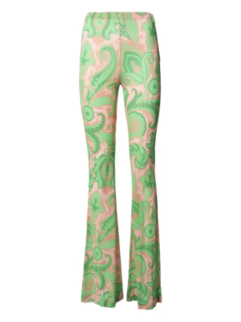 ETRO paisley flared trousers Green WREA002699IA442