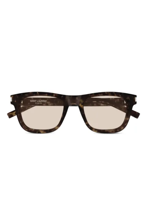 Saint Laurent Eyewear logo-engraved sunglasses Brown SL819