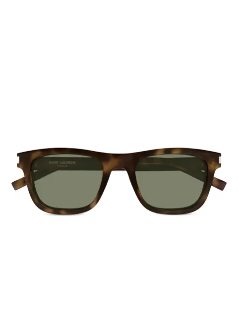 Saint Laurent Eyewear logo-engraved sunglasses Brown SL819