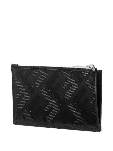 FENDI FF-pattern zip cardholder Black 7M0362AJF4