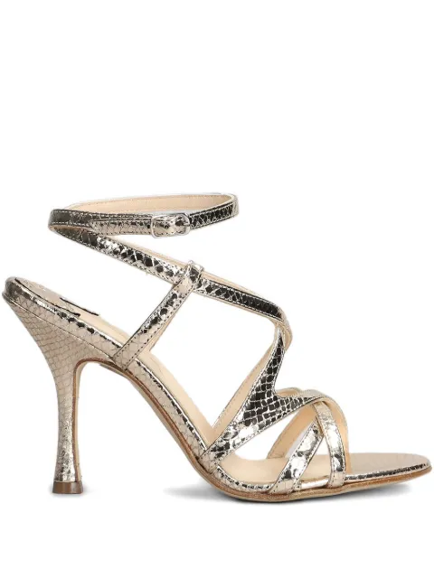Anna F. 105mm leather sandals Silver 3717