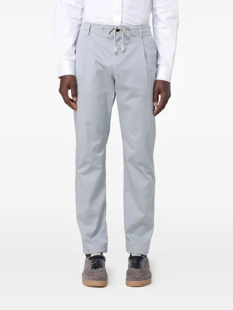 Eleventy pleated drawstring-waist trousers Blue K75PANH08TET0K00708