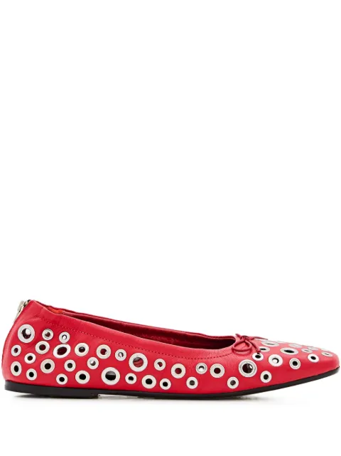 Golden Goose eyelet-vents ballet flats Red GWF00867F006946