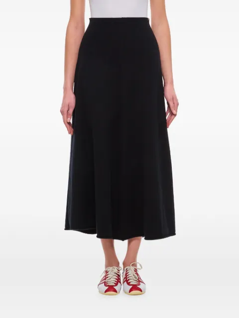 extreme cashmere high-waisted draped skirt Black 388