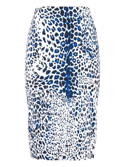 Samantha Sung leopard-print midi skirt White PIERRELEOPARDCS60S