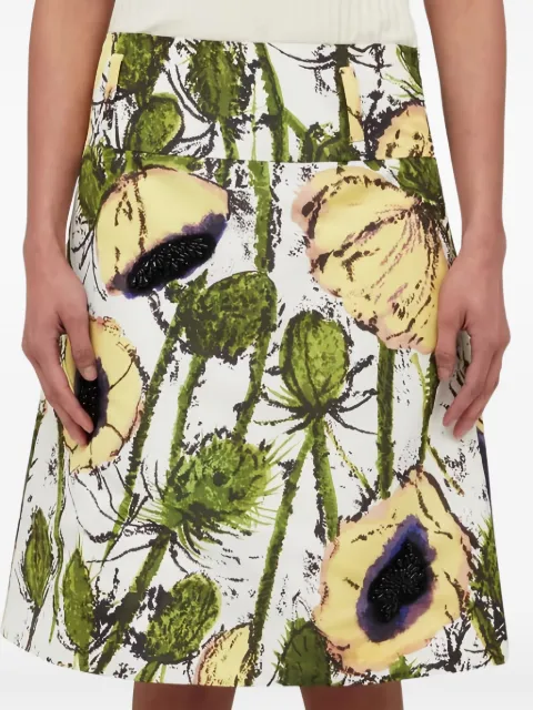 Wales Bonner Petal mini skirt White WS25SK01PL070719