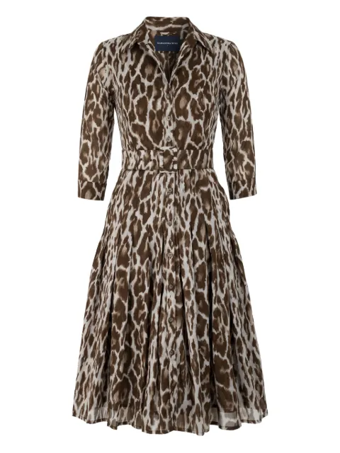 Samantha Sung Audrey leopard-print belted dress Brown DIORLEOPARDMUSOLA