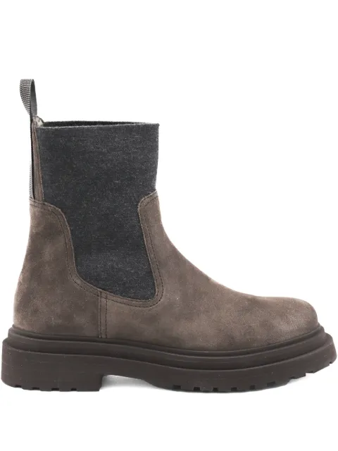 Brunello Cucinelli suede Chelsea boots Brown MZSFG3034C7284