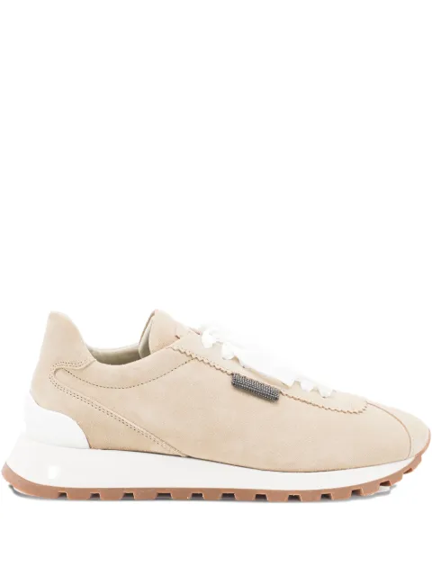Brunello Cucinelli Monile-detail suede sneakers Neutrals MZSFG2110PC4180