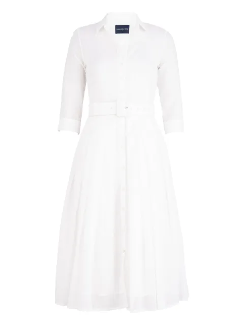 Samantha Sung Audrey belted shirt dress White SOLIDMUSOLA