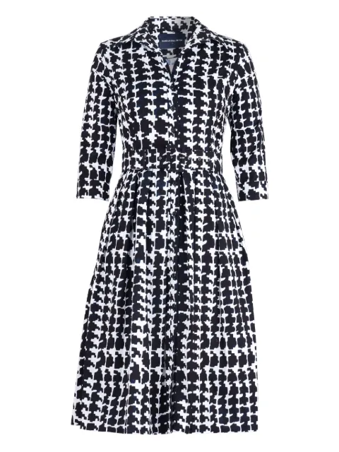 Samantha Sung geometric-print midi dress White HOUNDSTOOTHPLAIDCS60S