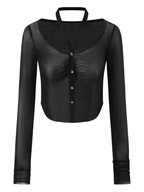 OUDE WAAG silk top Black OWTP17S1BL900