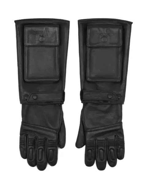 MM6 Maison Margiela pocket-detail leather gloves Black SH2TS0004M07014