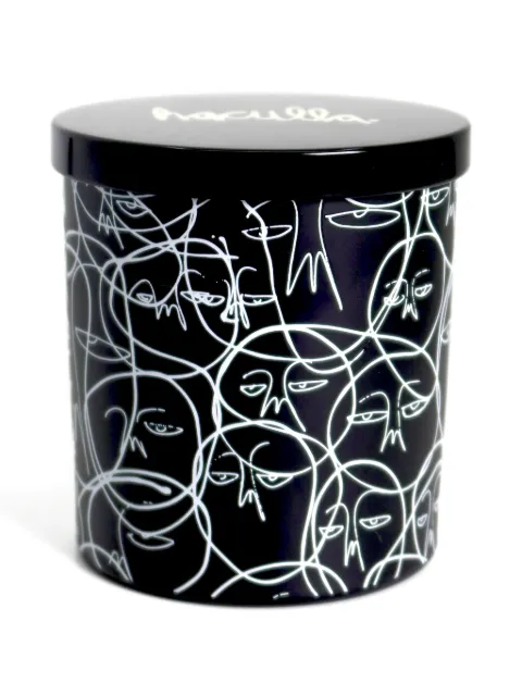 Haculla graphic face-print candle Black HACCAN01