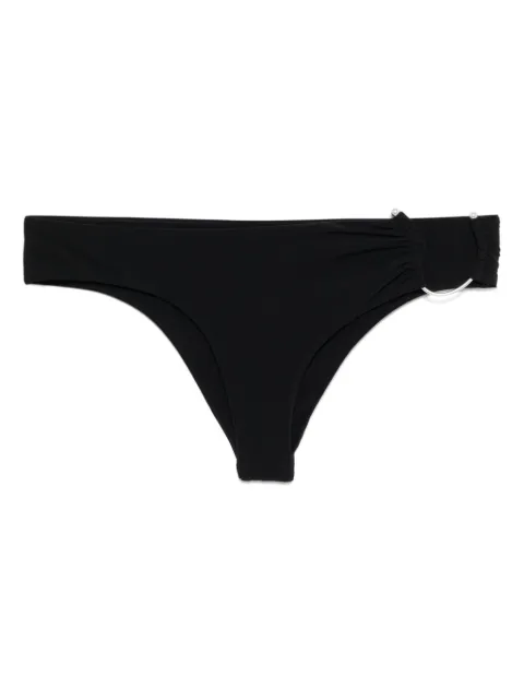 Christopher Esber ruched side-crescent bikini bottoms Black 25027223