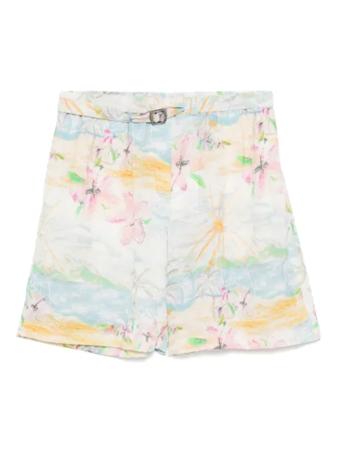 Christopher Esber crimped Bahia shorts Neutrals 25025288HIBISCUSPRINT