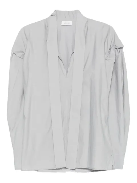 LEMAIRE Ascot tie-neck long-sleeve blouse Blue TO1470LF1500