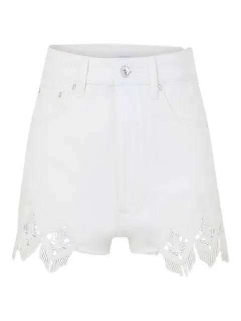 Rabanne embroidered scalloped-hem shorts White 25ACPA045CO0526