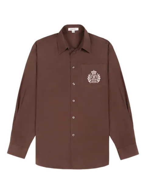 Sporty & Rich H&W Crest shirt Brown SI006612241BR03