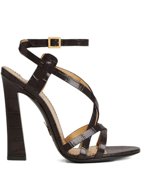 DSQUARED2 Twin crossover heeled sandals Brown HSW027113880001