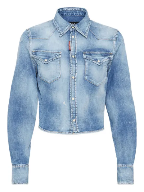 DSQUARED2 cropped denim shirt Blue S75DL0917S30341