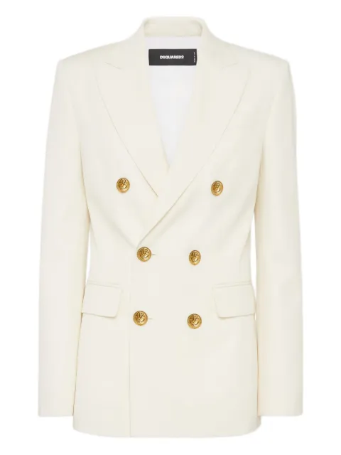 DSQUARED2 Carolyn double-breasted peak blazer White S75BN0926S78136