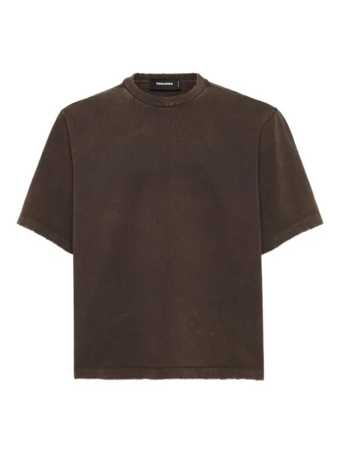DSQUARED2 Raw Edge T-shirt Brown S74GD1460D20073