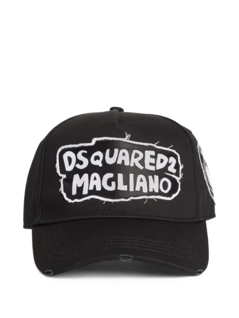 DSQUARED2 x Magliano Voice Yourself logo-patch baseball cap Black BCM094905C00001