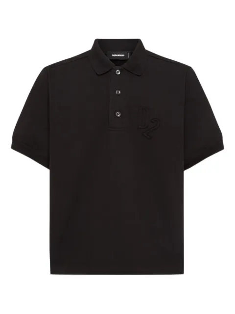 DSQUARED2 embroidered-logo polo shirt Black S74GL0089D20073