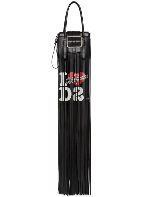 DSQUARED2 slogan-print shoulder bag Black SDW007901508539