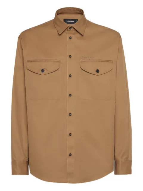 DSQUARED2 chest-pockets button-up shirt Neutrals S71DM0805S41794