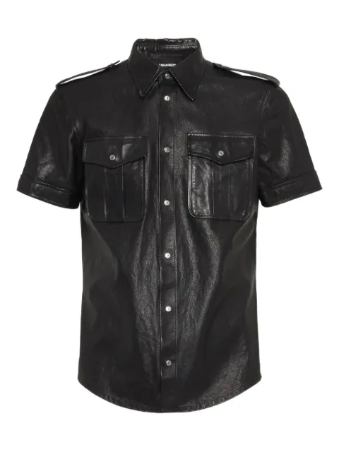 DSQUARED2 leather shirt Black S71DM0816D07037