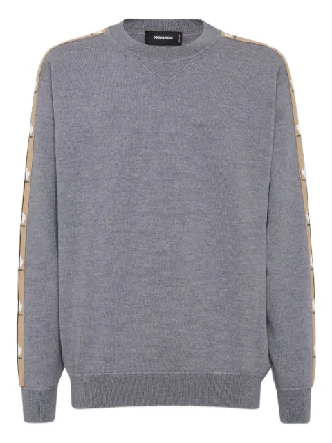 DSQUARED2 logo-tape sweater Grey S74HA1565D13132