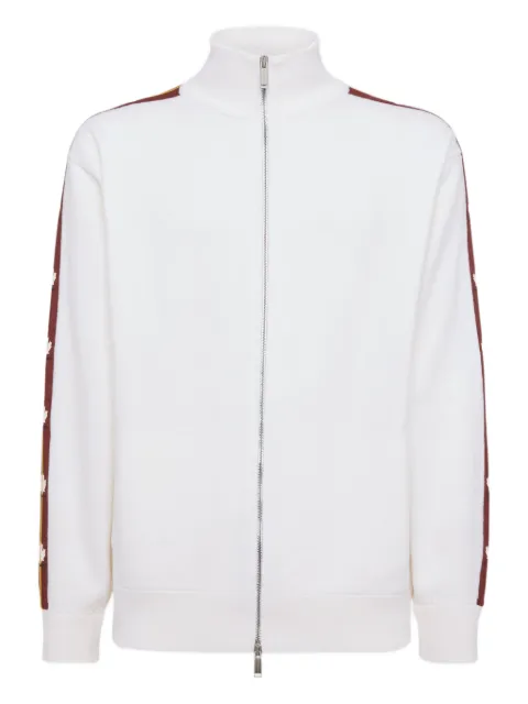 DSQUARED2 logo-tape zip-up sweatshirt White S74HA1559D13132