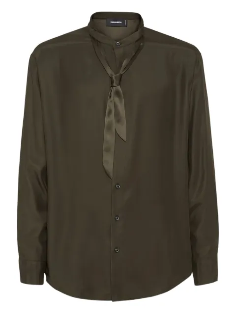 DSQUARED2 satin shirt Green S74DM0941D35123