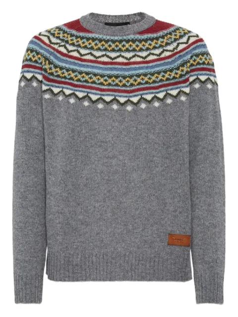 DSQUARED2 fair-isle jumper Grey S74HA1570D13156